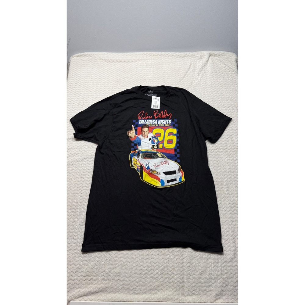 Hybrid Talladega Nights Ricky Bobby Graphic T-Shirt Black Mens Large 2SNYM039